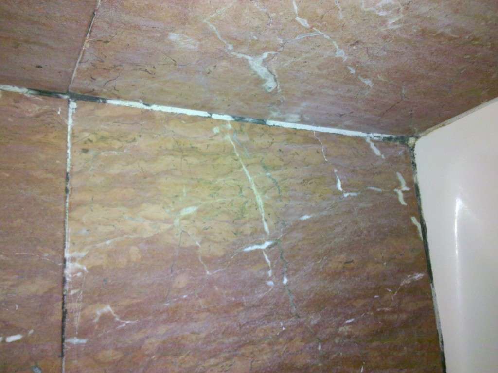 Winchester marble shower polish and regrout stains before. Grout
