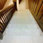 Brookline Marble steps after cleaning from top view