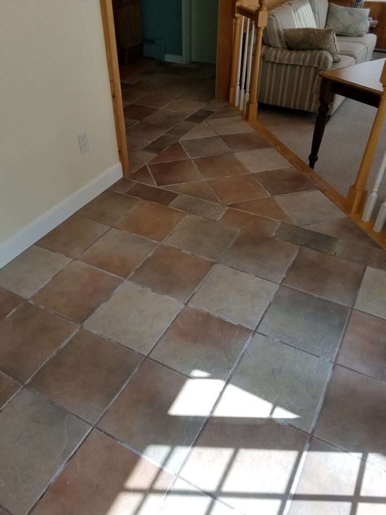 Bedford Sanded Grout Before Recoloring