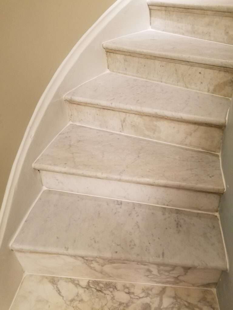 Cleaner Boston Marble Stairs After Diamond Honing 